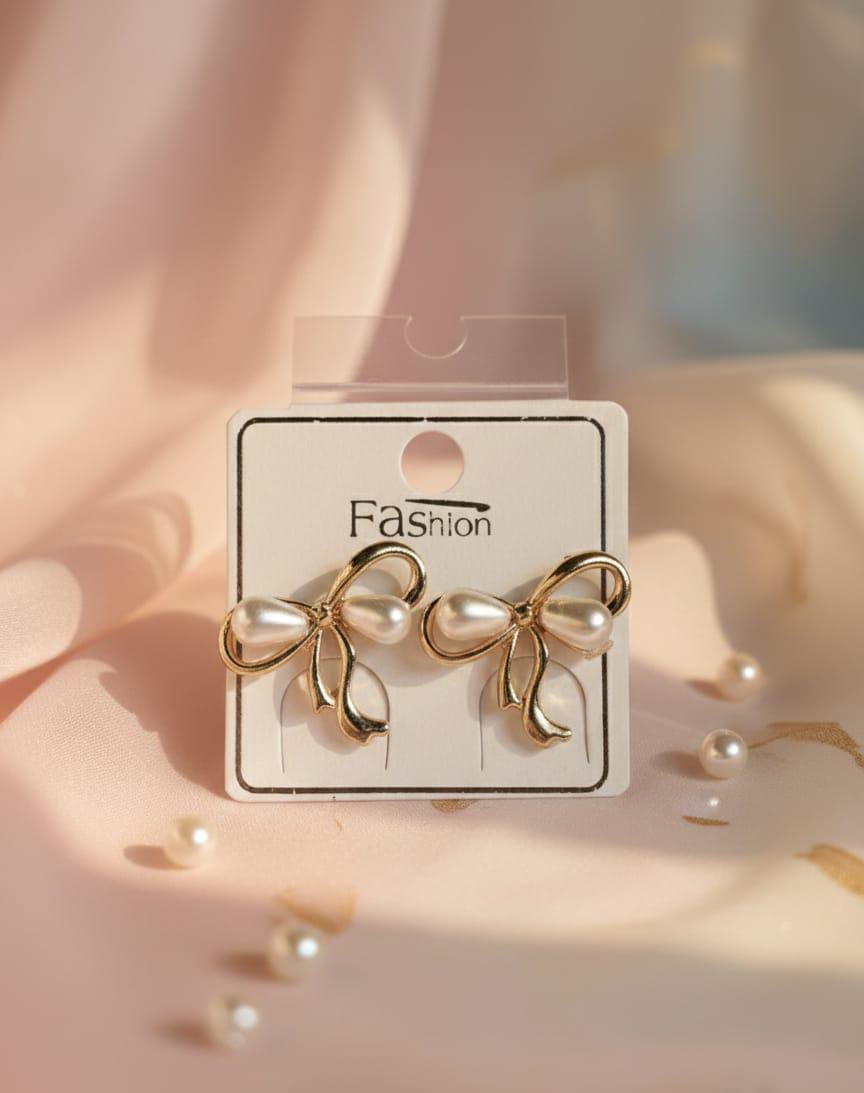 Ribbon Shape Earrings - Image 2